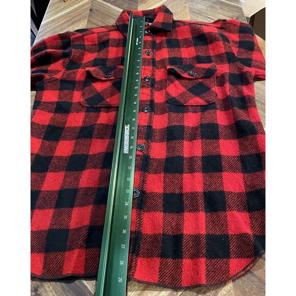 Yorke Sportswear‎ Shirt Buffalo Plaid Wool Blend Vintage Lumberjack Medium - Picture 5 of 6